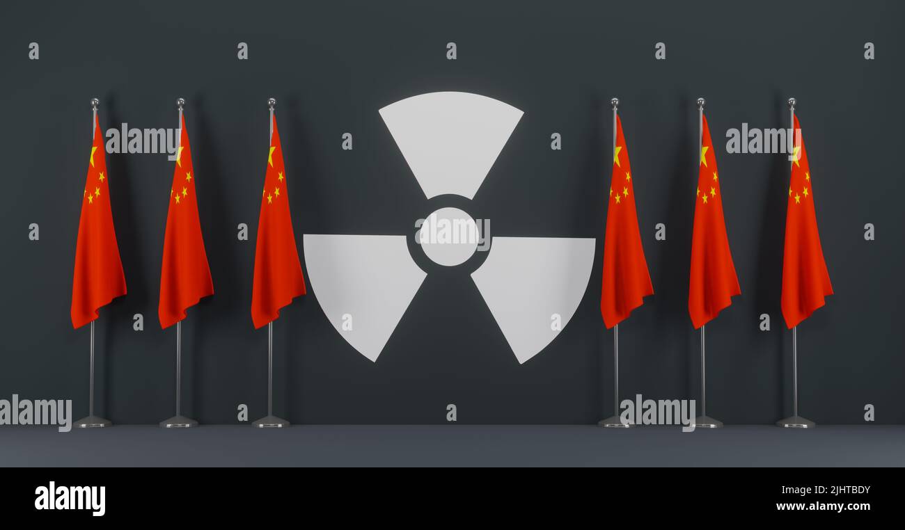 Nuclear Club of China, the Chinese Nuclear Weapons Powers, China flag