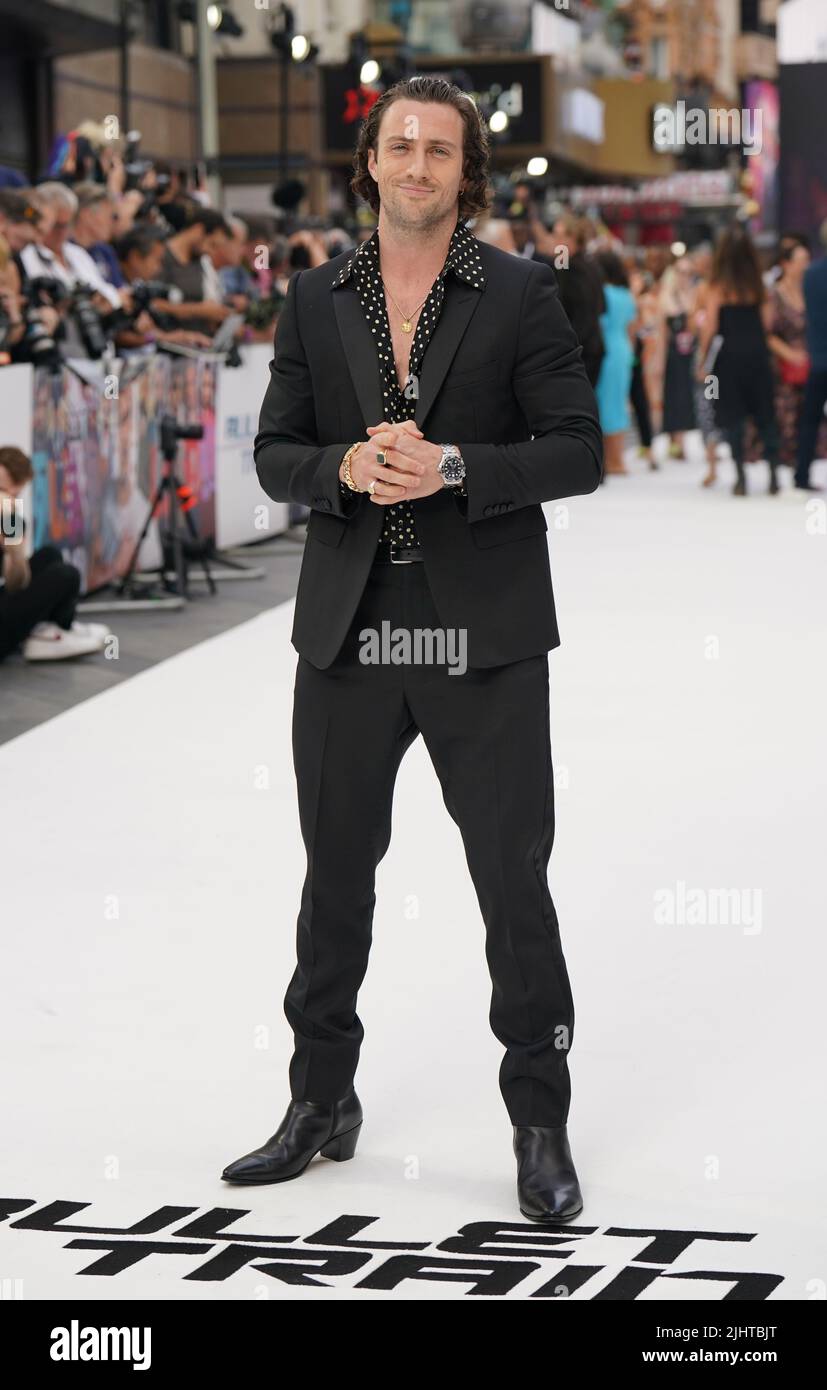 Aaron Taylor-Johnson arriving at the Bullet Train gala screening at