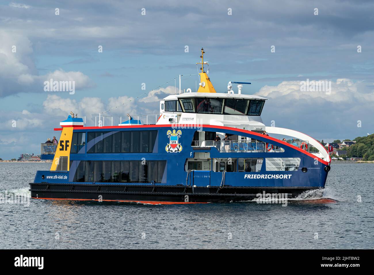 SFK passenger ship FRIEDRICHSORT in the Kiel Fjord Stock Photo