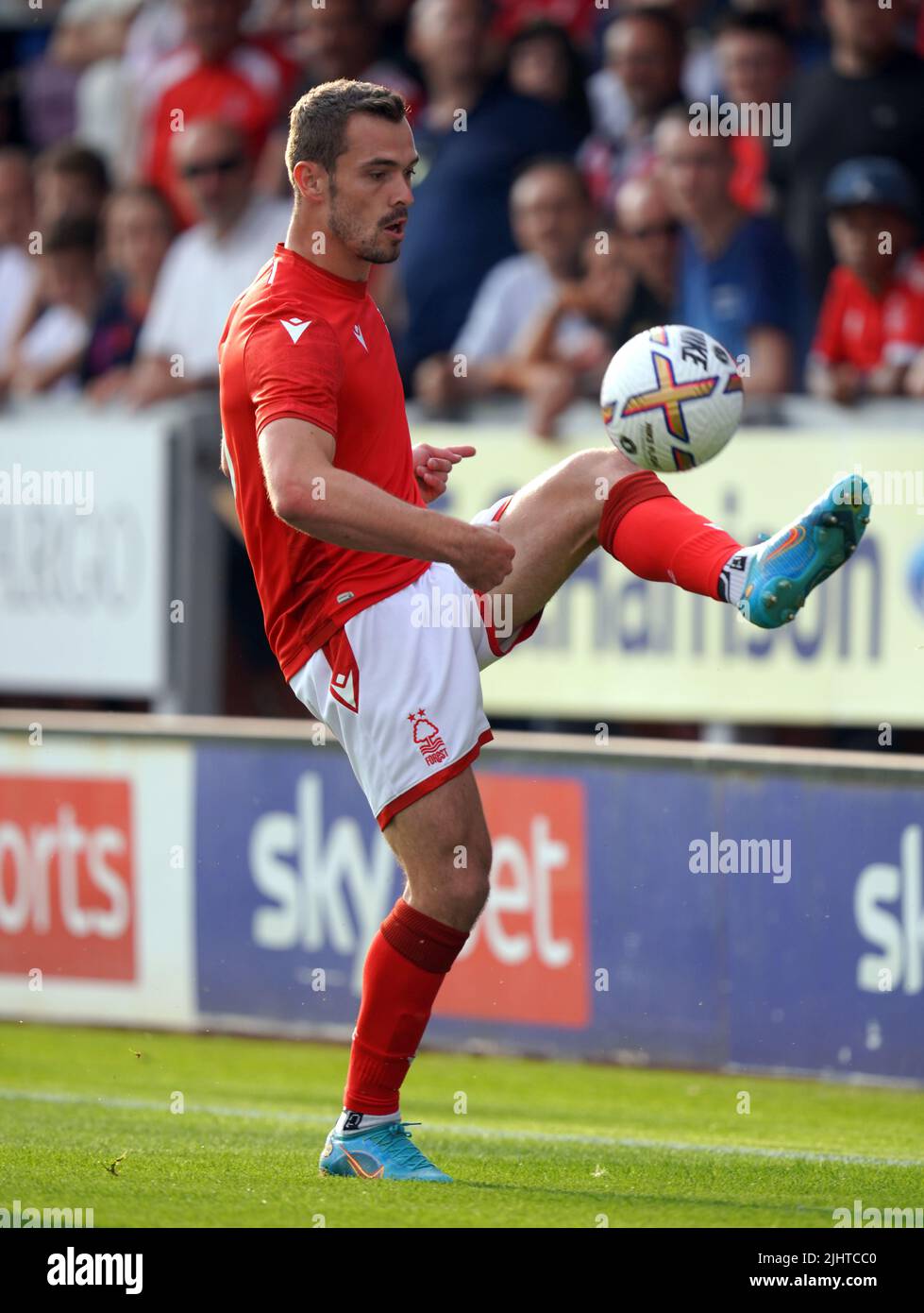 Nottingham Forest's Harry Toffolo during a pre-season friendly match at the Pirelli Stadium, Burton upon Trent. Picture date: Wednesday July 20, 2022. Stock Photo