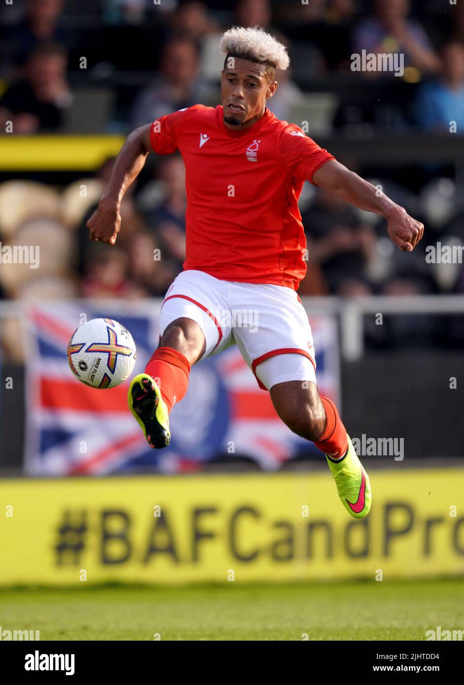 Nottingham Forest's Lyle Taylor during a pre-season friendly match at the Pirelli Stadium, Burton upon Trent. Picture date: Wednesday July 20, 2022. Stock Photo