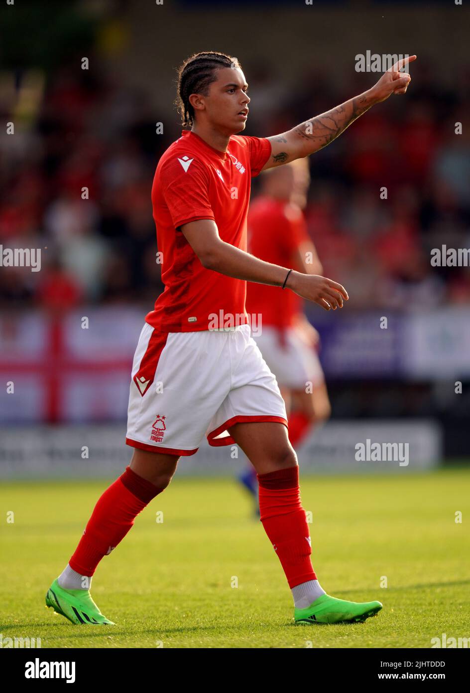 Nottingham Forest's Brennan Johnson during a pre-season friendly match at the Pirelli Stadium, Burton upon Trent. Picture date: Wednesday July 20, 2022. Stock Photo