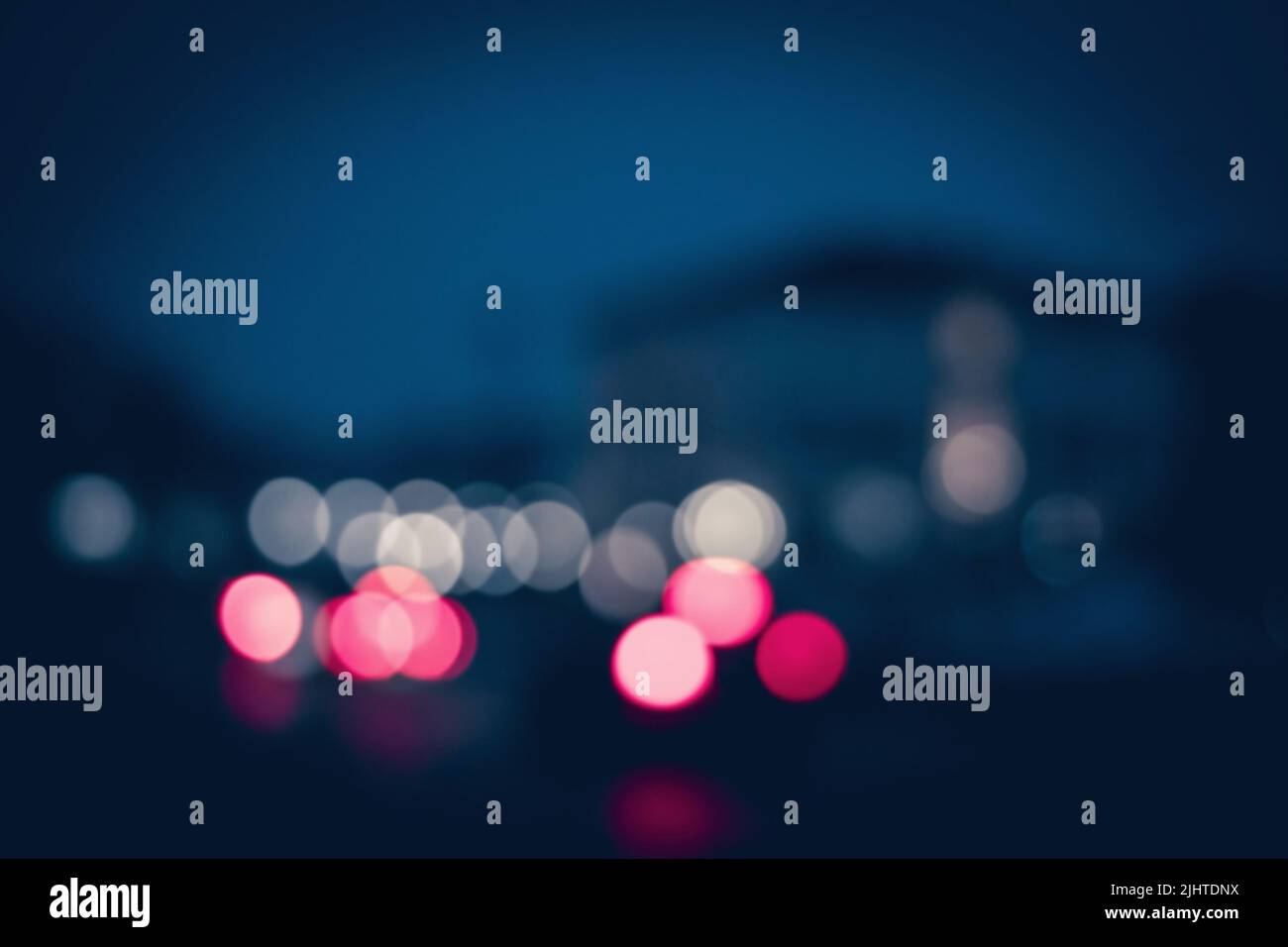 Bokeh blurring urban colours concept. Stock Photo