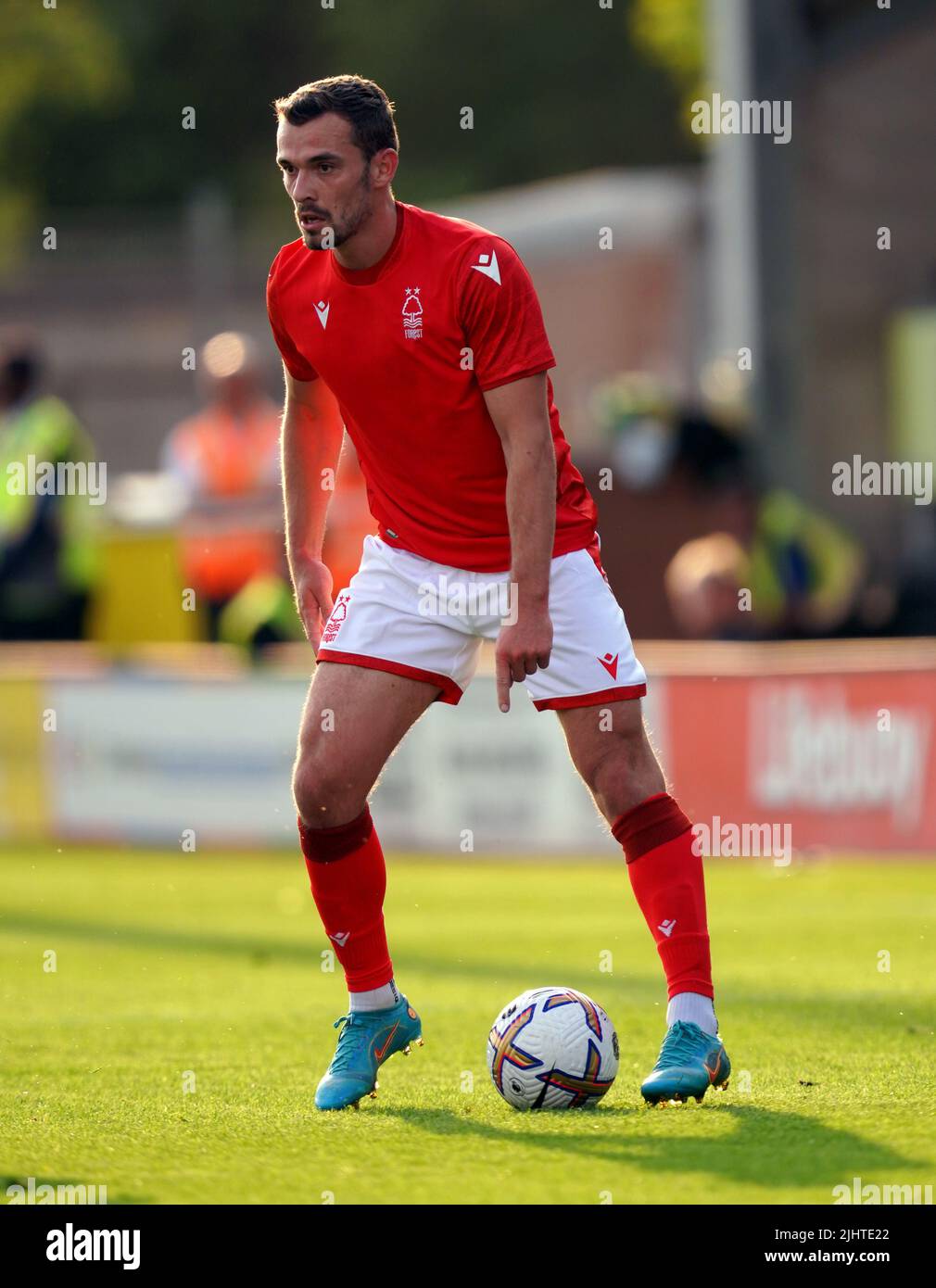 Nottingham Forest's Harry Toffolo during a pre-season friendly match at the Pirelli Stadium, Burton upon Trent. Picture date: Wednesday July 20, 2022. Stock Photo