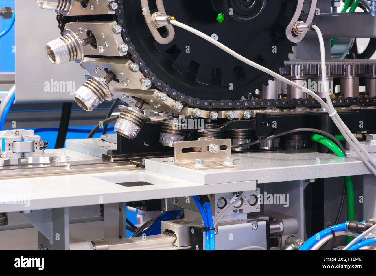 PET Dairy bottles blowing. The plastic bottle blowing machine.Heating process for plastic bottle