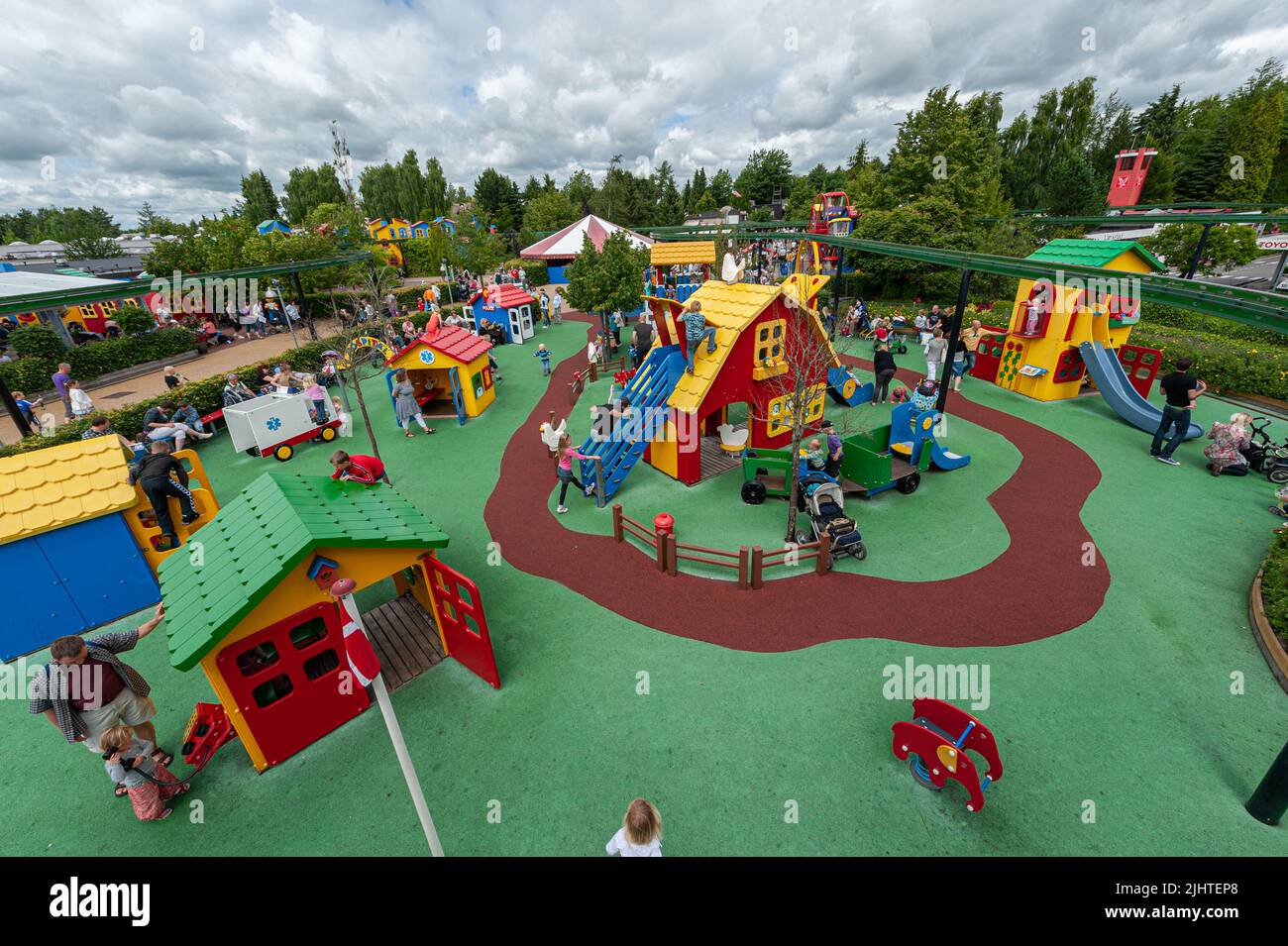 Billund Denmark June 26 2011 Looking out over Duplo land in