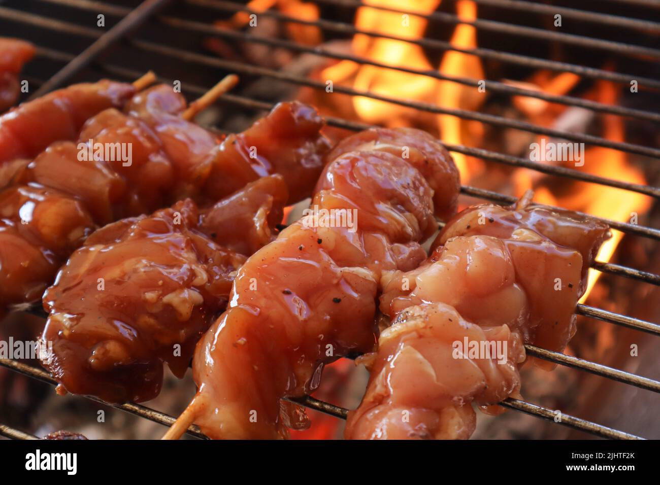 Traditional South African braai. Braai or barbecue, bbq. Meat cooked on