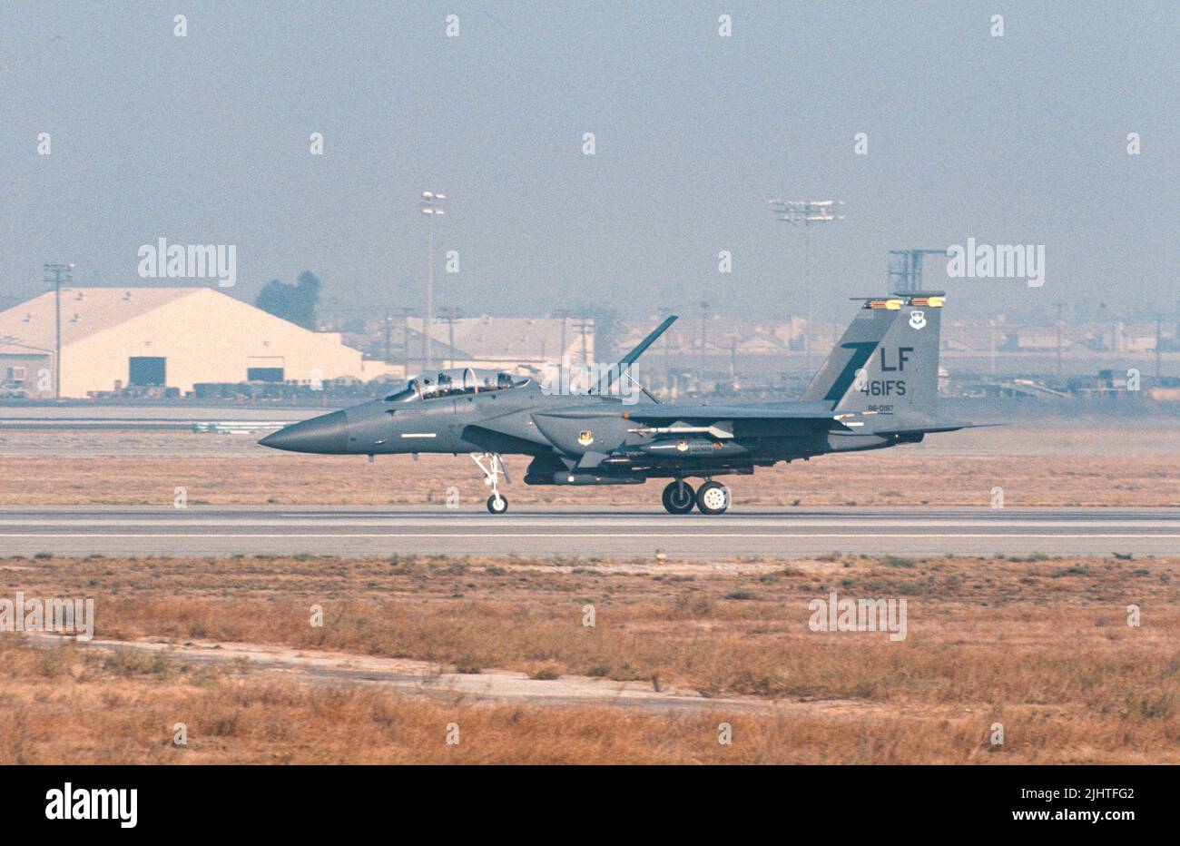 F-15 Eagle Taxis at MCAS El Toro in Orange County, California Stock Photo