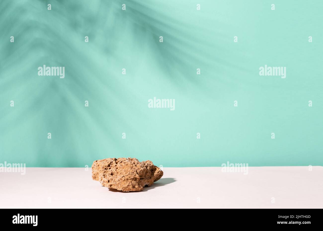 Abstract modern podium marble stones blue menthol empty background ...