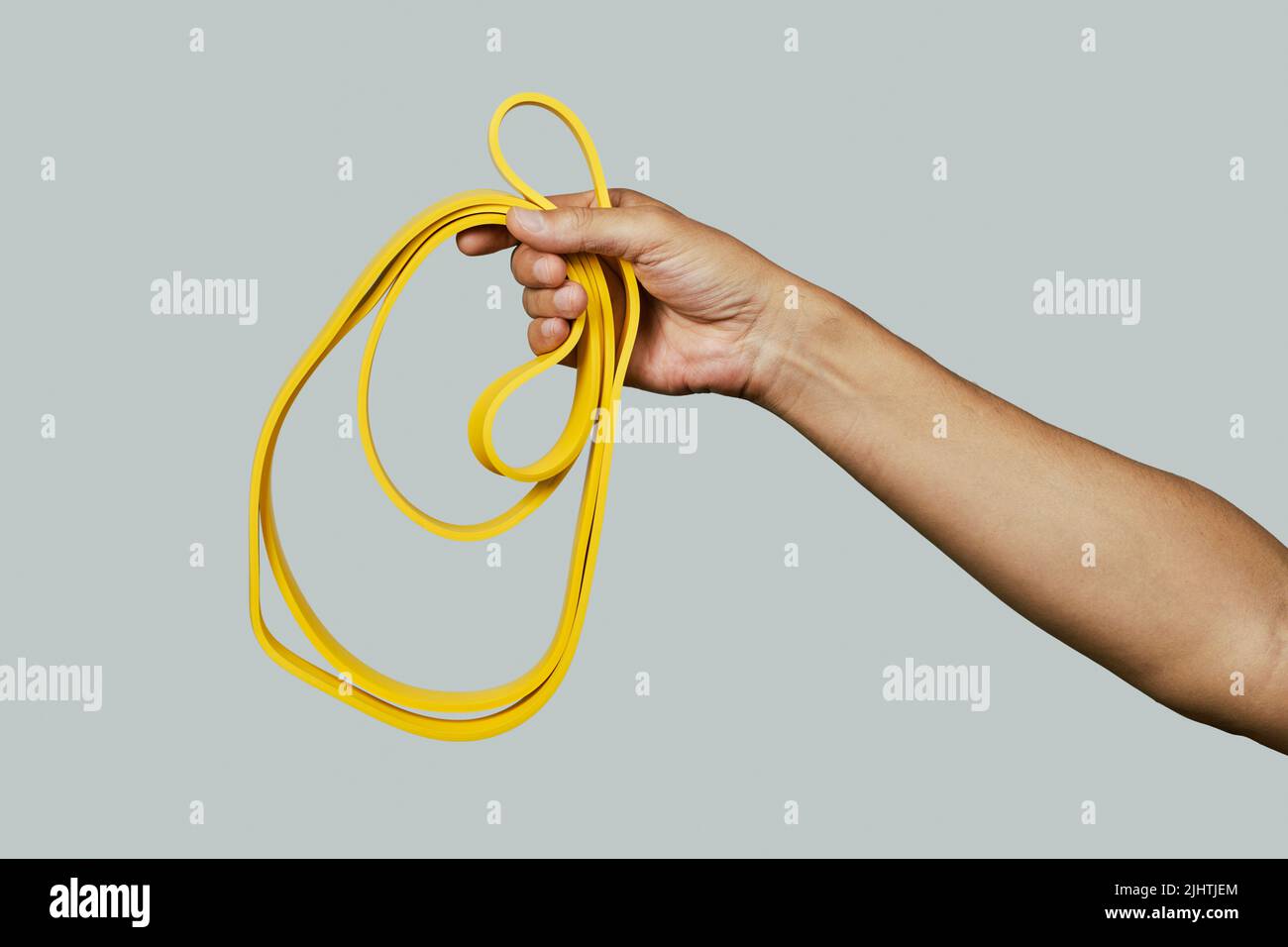A Person With Two Hands Stretching A Rubber Band Stock Illustration -  Download Image Now - Rubber Band, Hand, Stretching - iStock
