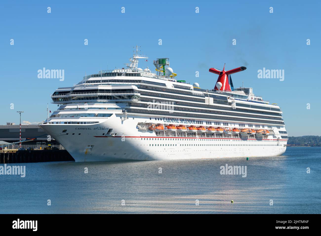 Seattle July 19, 2022; Cruise ship Carnival Splendor at Pier 91 in