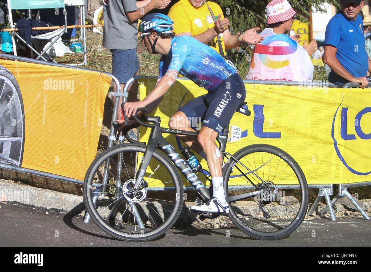 WOODS Michael of Israel - Premier Tech during the Tour France 2022, cycling  race stage 12, Briançon - Alpe d'Huez (165,5 Km) on July 14, 2022 in Huez,  France - Photo Laurent Lairys / DPPI Stock Photo - Alamy