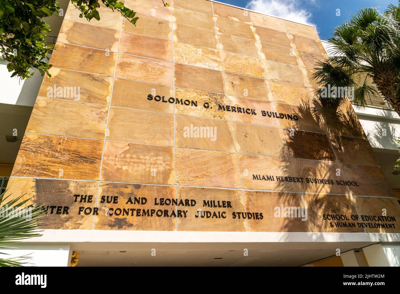 CORAL GABLES, FL, USA - JULY 2, 2022: Solomon O. Merrick Building on the campus of the University of Miami. Stock Photo