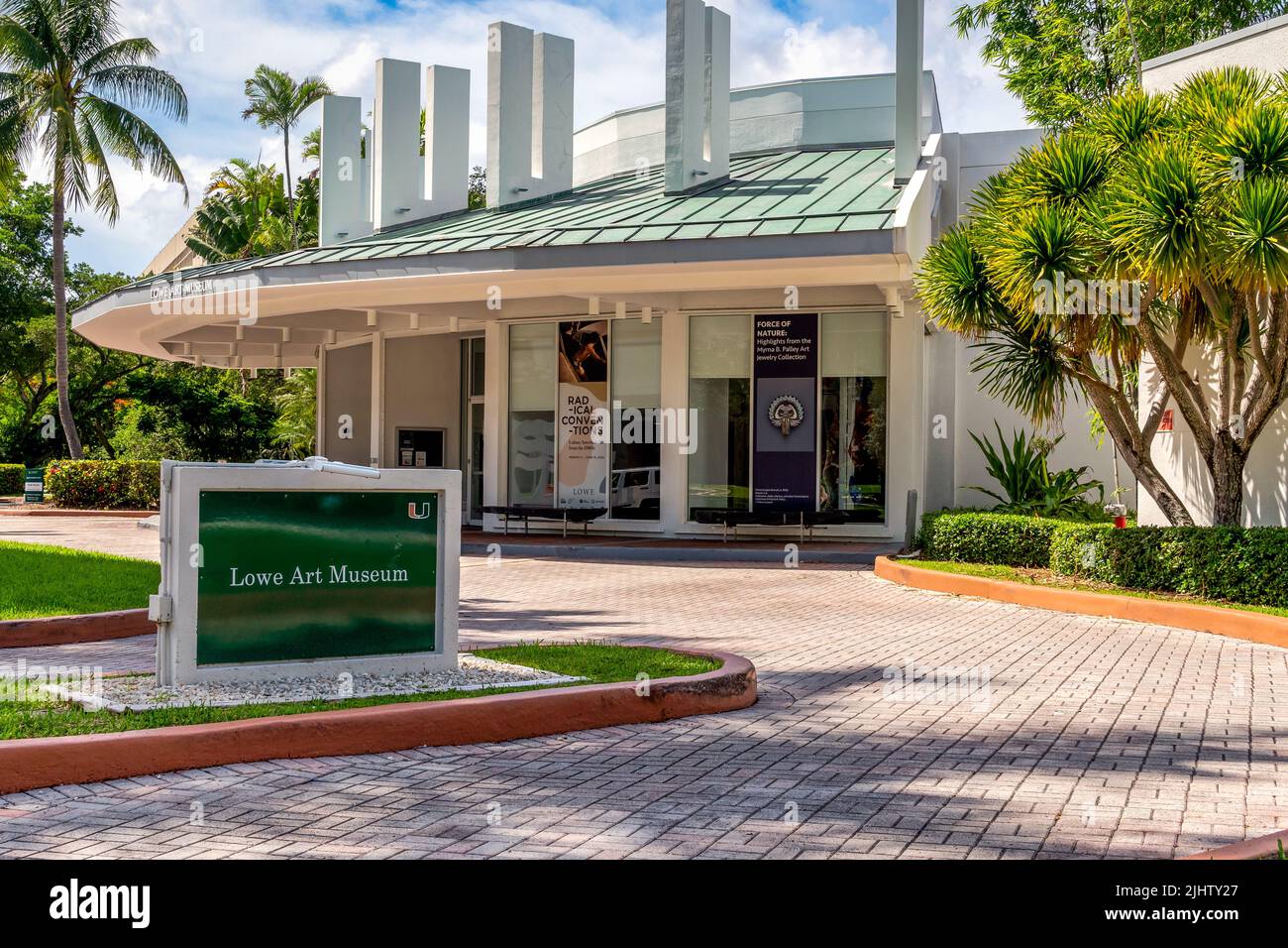 CORAL GABLES, FL, USA - JULY 2, 2022: Lowe Art Museum on the campus of the University of Miami. Stock Photo