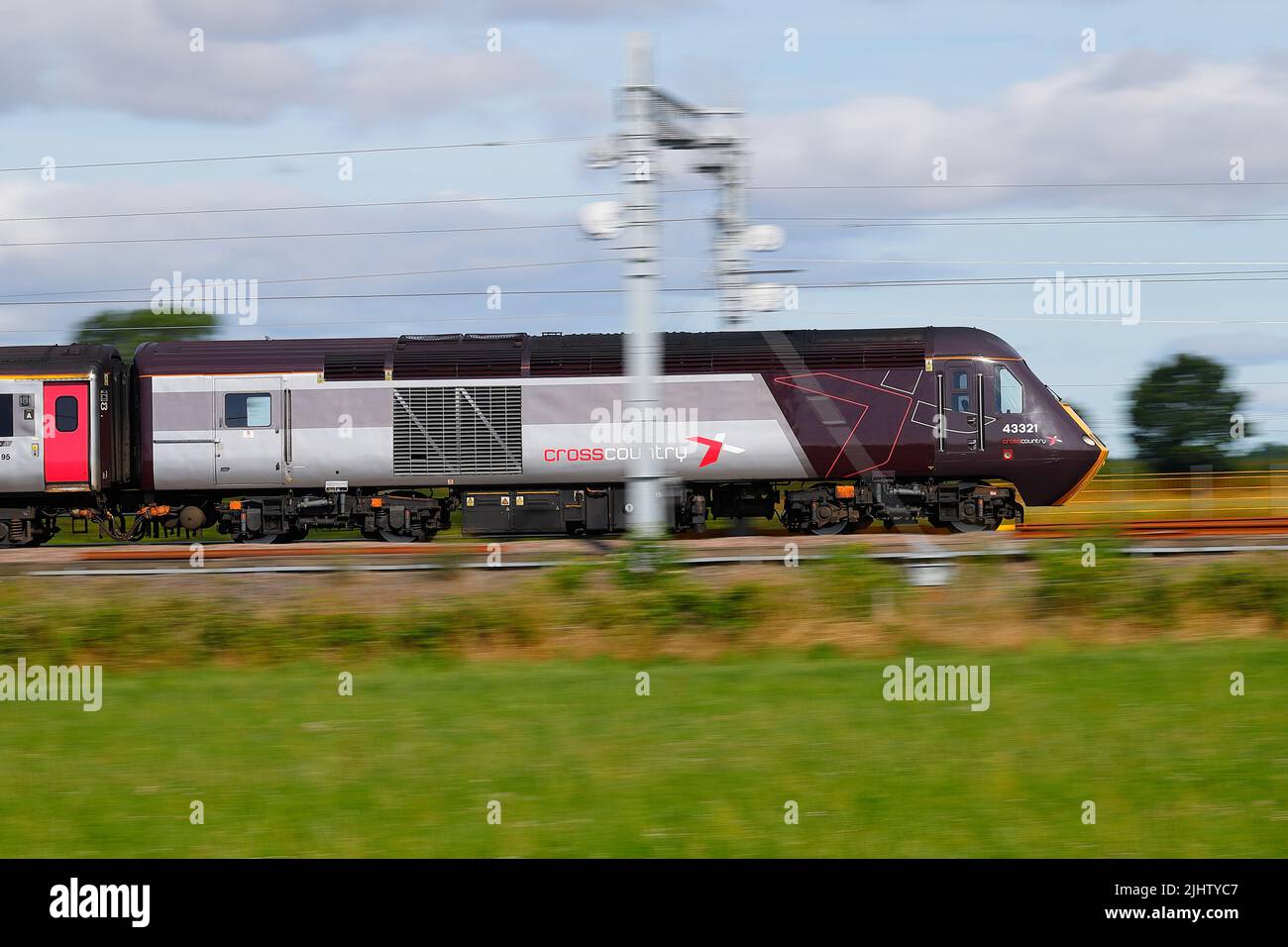 A fast moving British Rail Class 43 321 operated by Cross Country ...