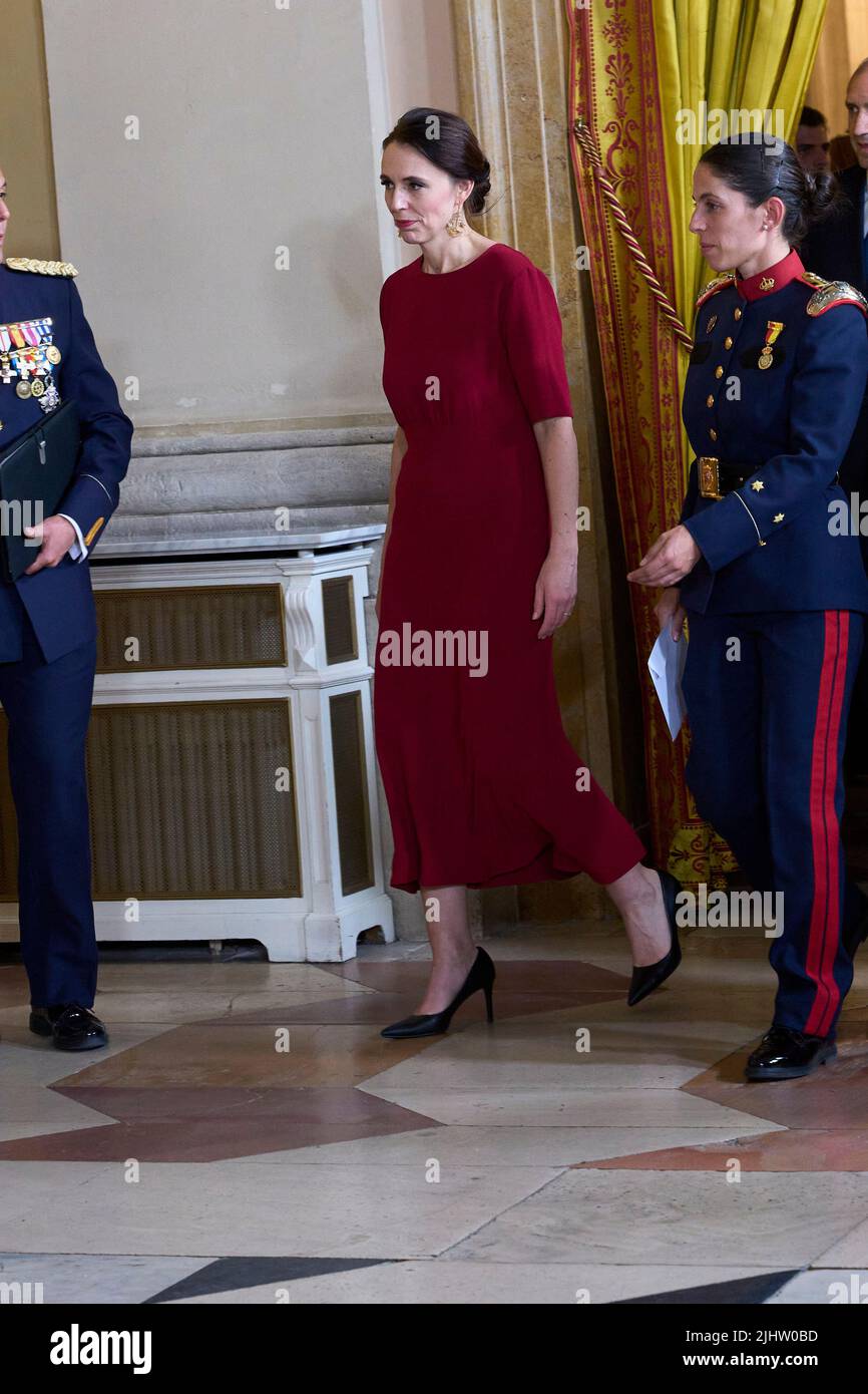Madrid, Spain. 28th June, 2022. New Zealand Prime Minister JACINDA ARDERN attends Gala Dinner for the Heads of State during the 32nd NATO Summit at Royal Palace in Madrid. (Credit Image: © Jack Abuin/ZUMA Press Wire) Stock Photo