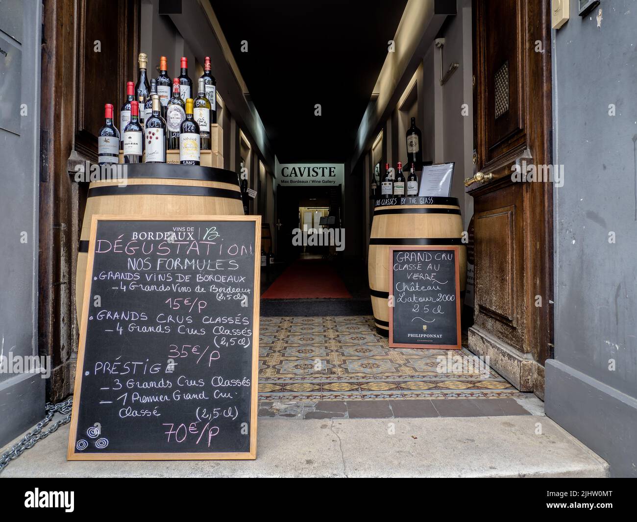 Wine store, Bordeaux, France Stock Photo Alamy