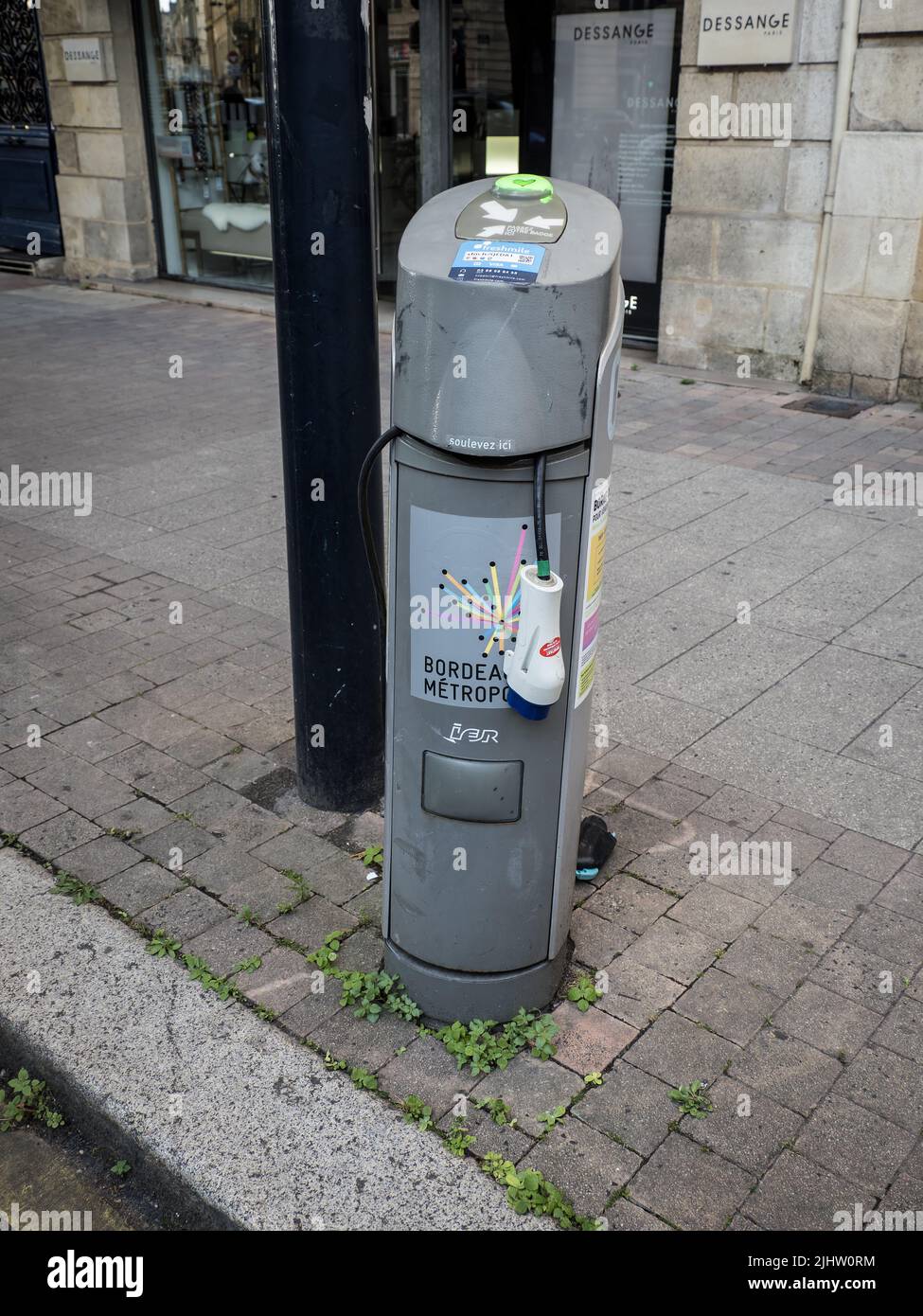 Electric vehicle charging station, Bordeaux, France Stock Photo Alamy