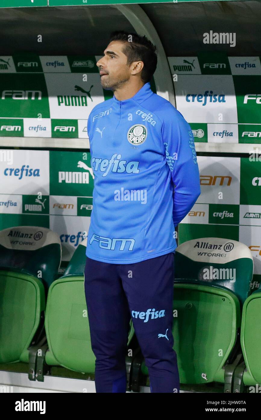 Sao Paulo, (SP) 07.18.2022 - Brazilian Championship/Palmeiras x Cuiaba - Abel Ferreira during a game between Palmeiras x Cuiaba played at the Allianz Parque Stadium, in Sao Paulo, SP. Game valid for the eighteenth round of the Brasileirao 2022. 31161 (Ricardo Moreira/SPP) Credit: SPP Sport Press Photo. /Alamy Live News Stock Photo