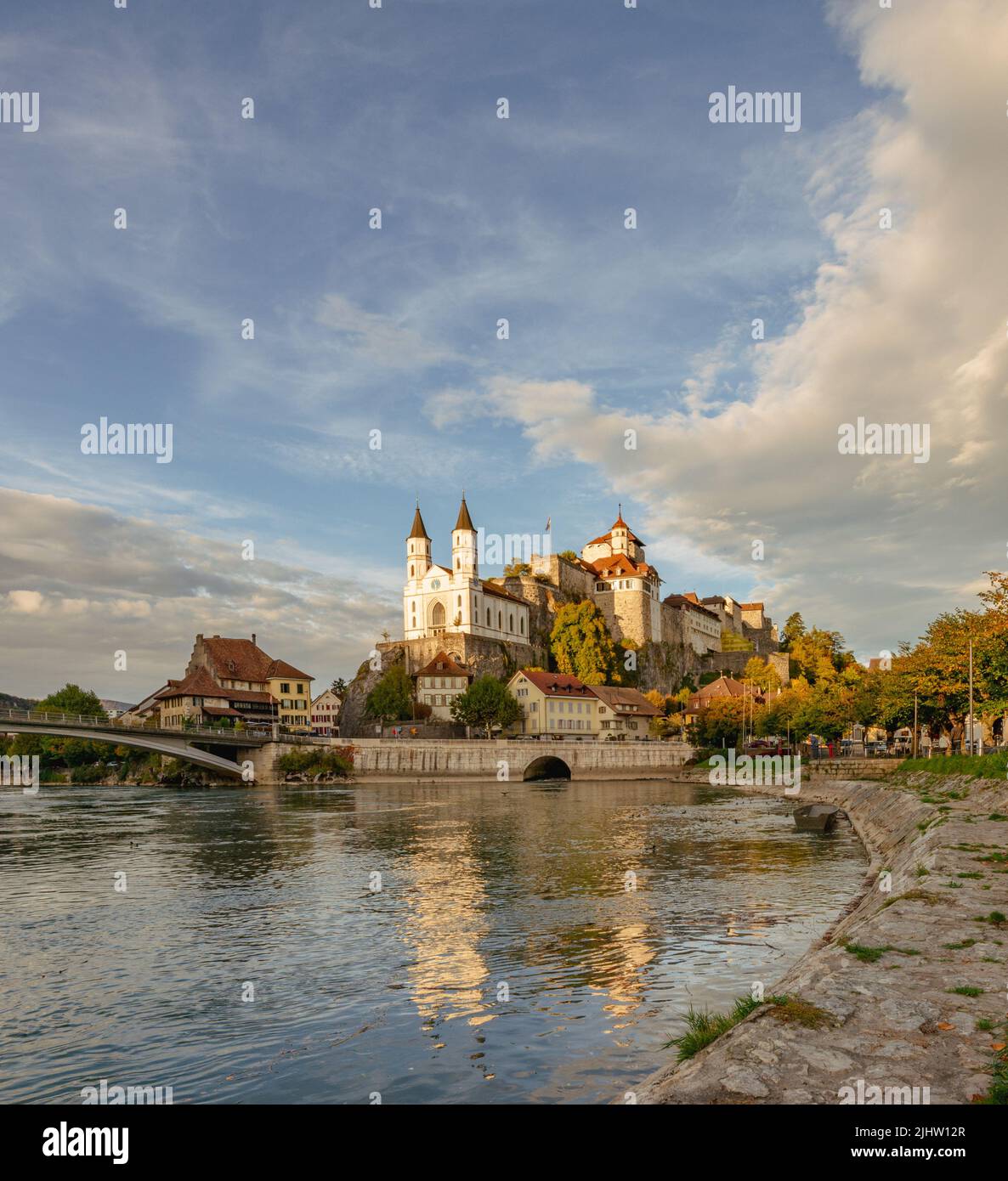 View of Aarburg Castle, Switzerland Stock Photo