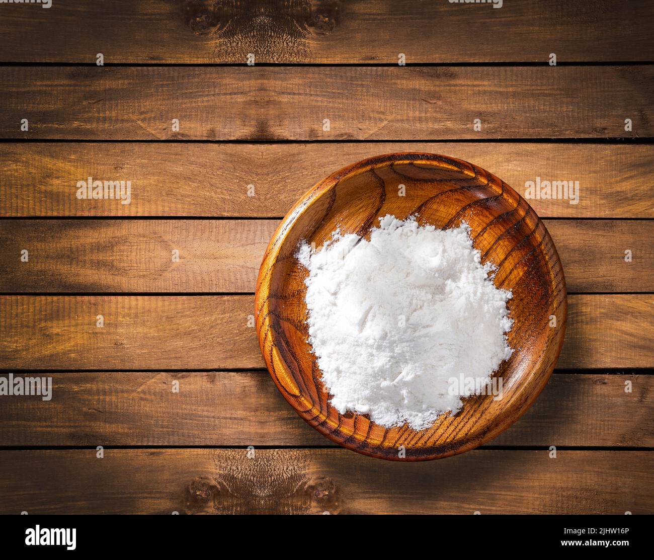 Baking soda, crystalline solid compound Wooden Bowl Stock Photo Alamy