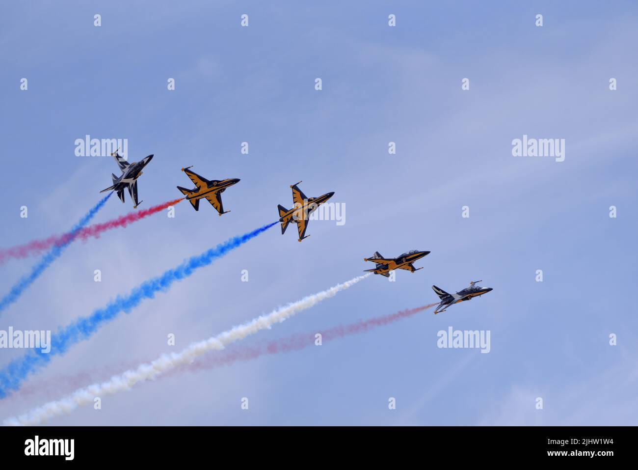 Republic of Korea Air Force Black Eagles display at the Royal International Air Tattoo RAF Fairford 2022 Stock Photo