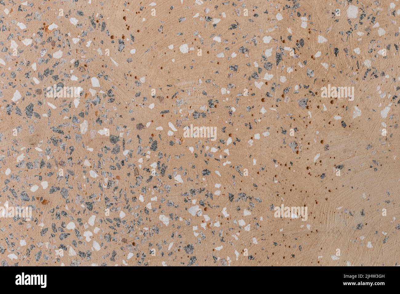 Beige Stone Surface Grain Detail Texture Background Wall Grunge. Stock Photo