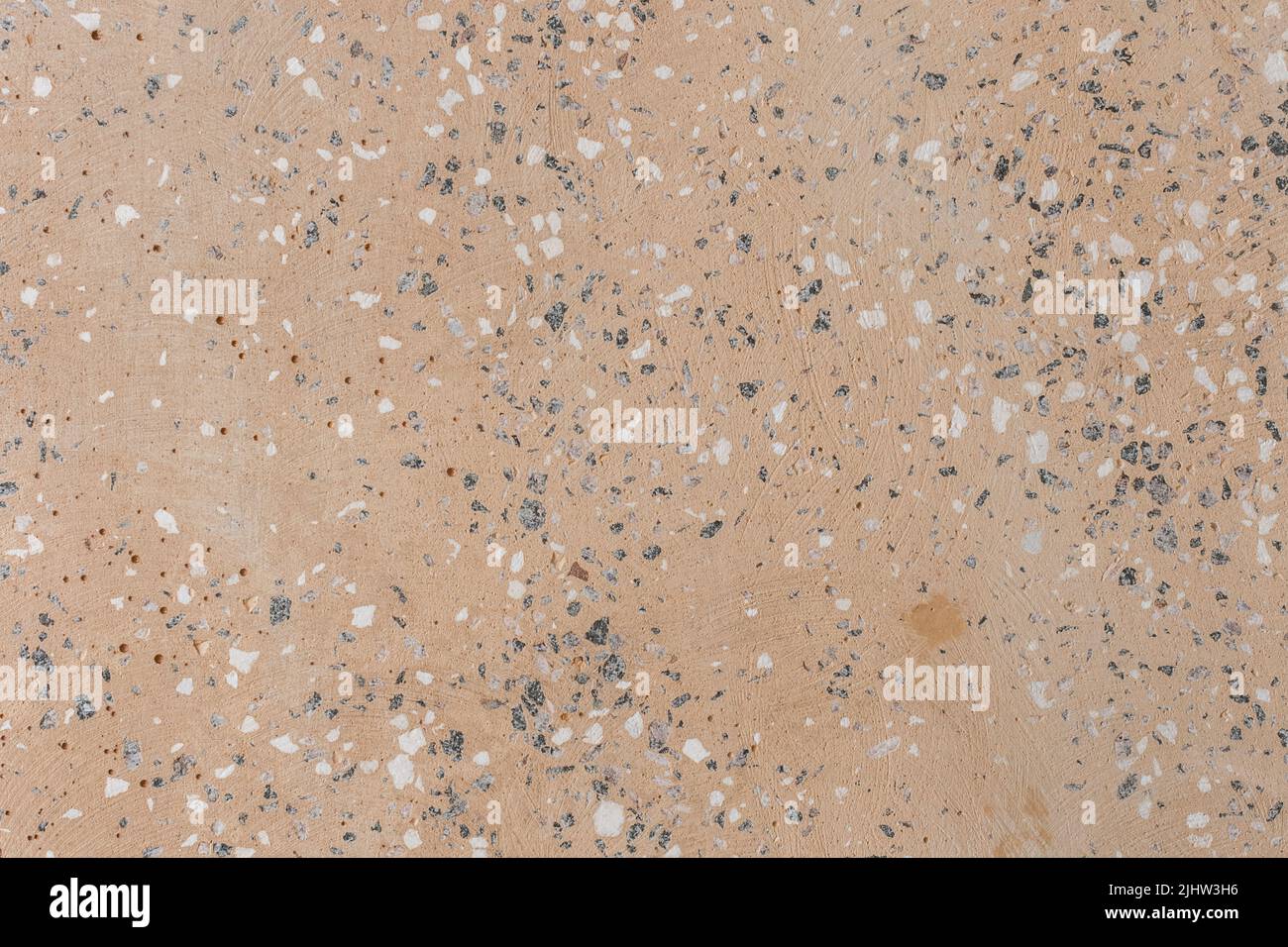 Beige Stone Surface Grain Detail Texture Background Wall Grunge. Stock Photo