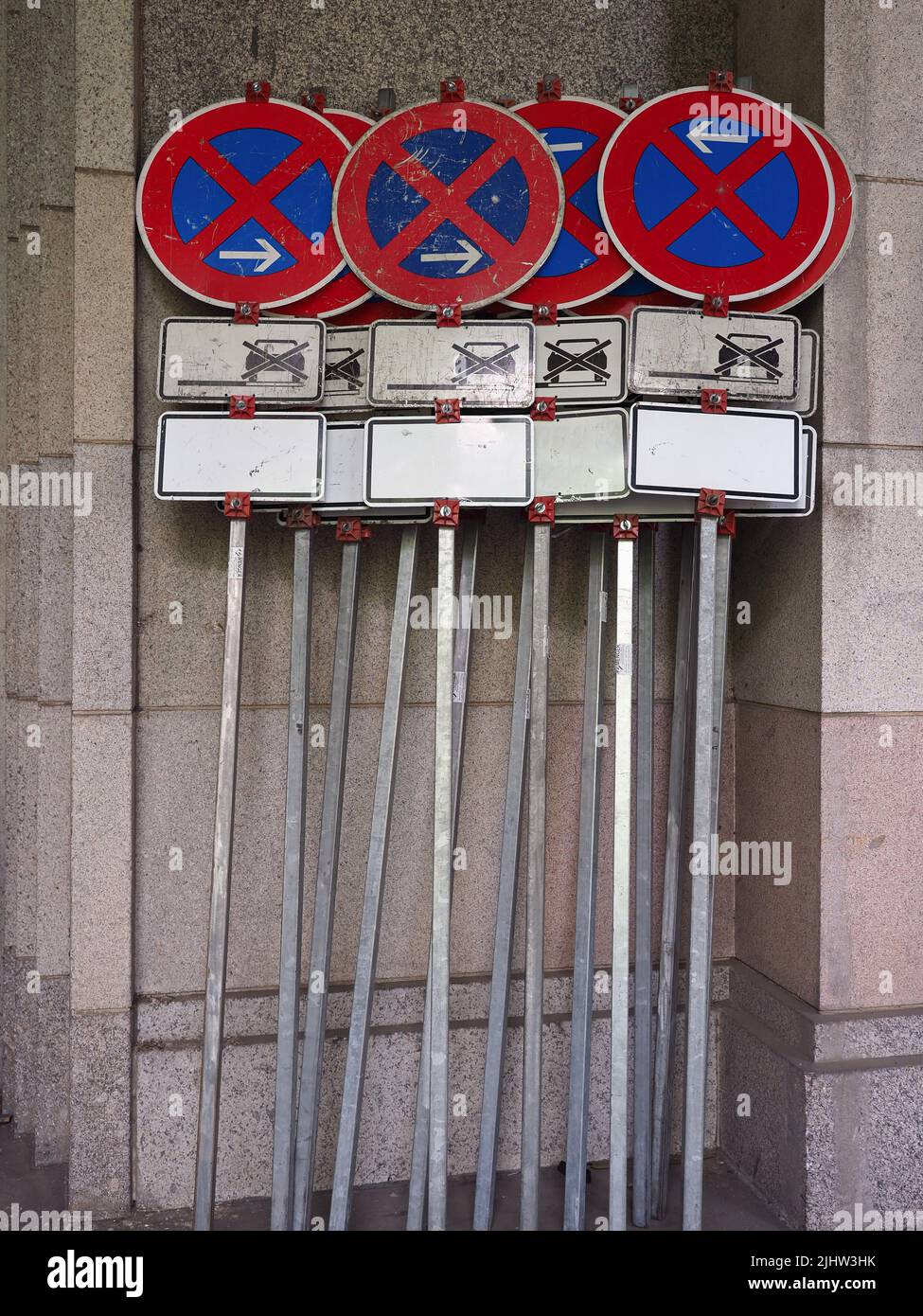 many German no parking and no stopping signs Stock Photo - Alamy