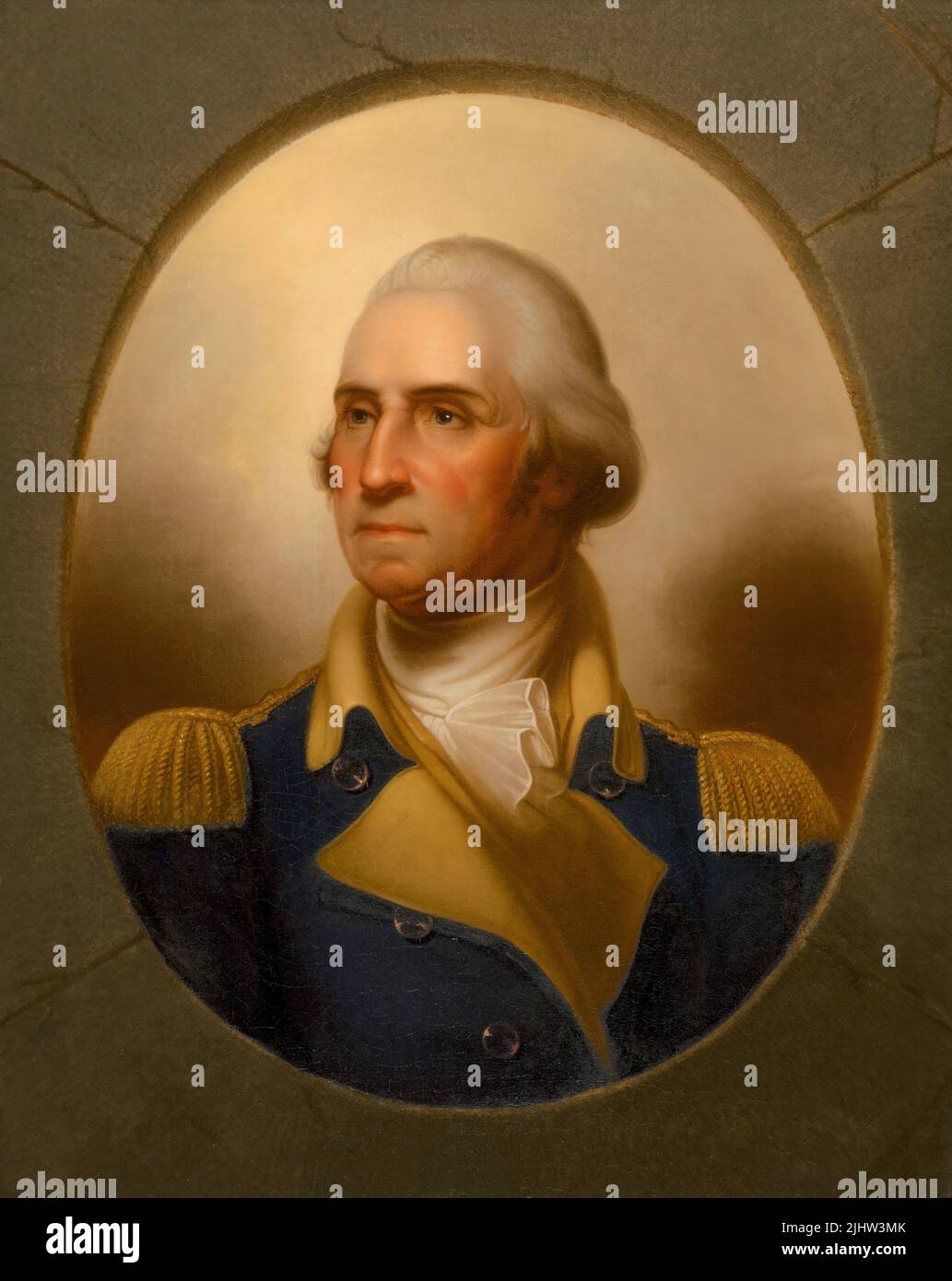Portrait of George Washington Rembrandt Peale Stock Photo
