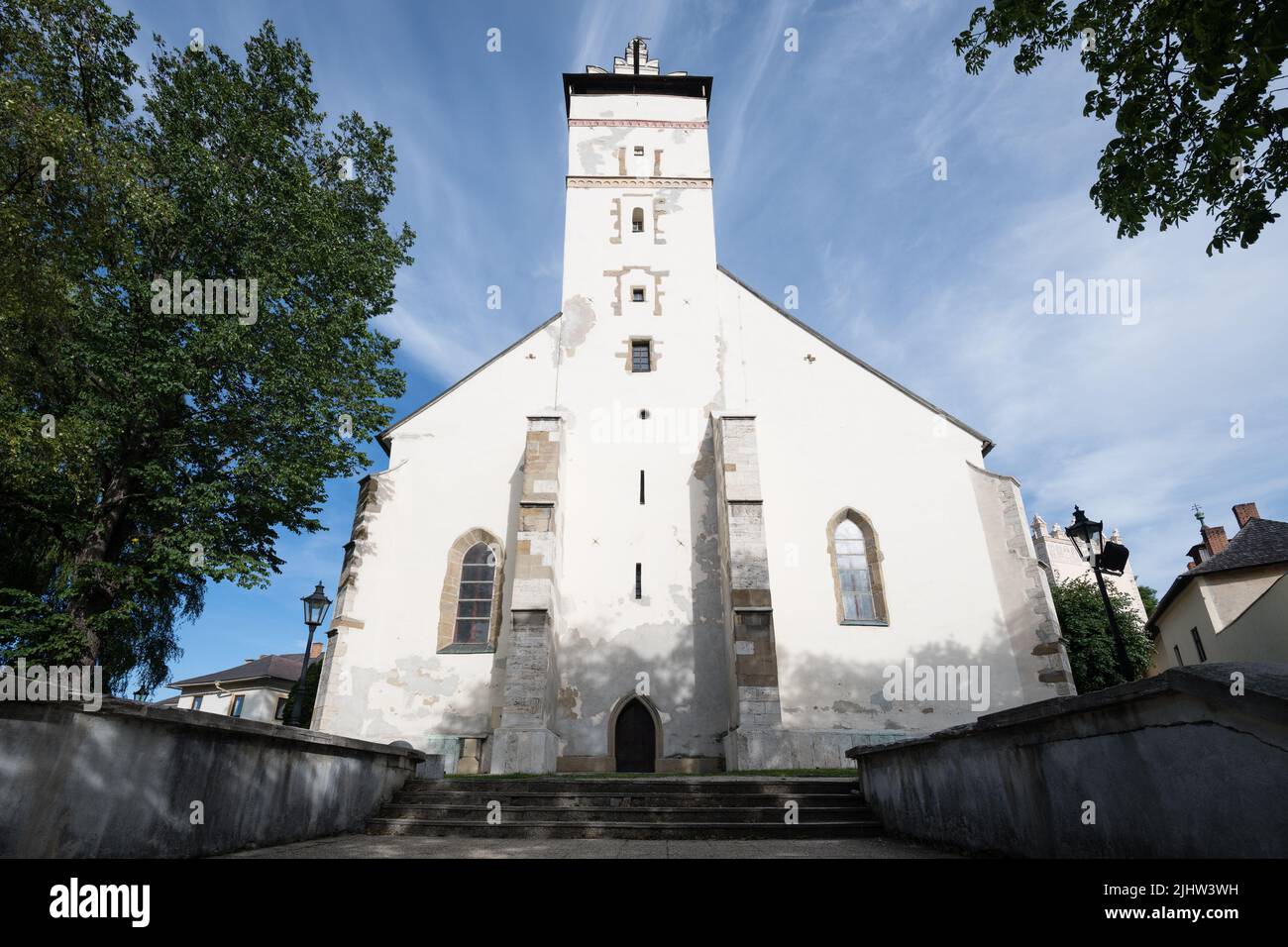 Basilica of the Holy Cross in Kezmarok, Slovakia Stock Photo