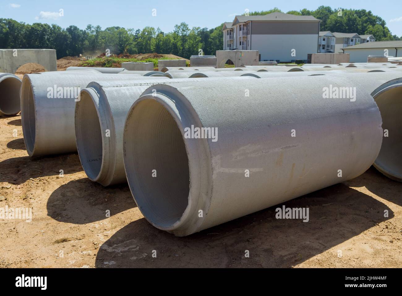 For the construction of the large cement sewage pipes for industrial