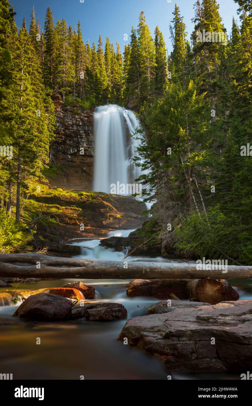 Virginia falls glacier national park hi-res stock photography and ...