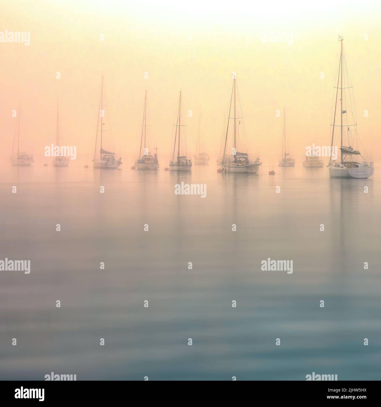 Pure sea water reflection boats hi-res stock photography and images - Alamy