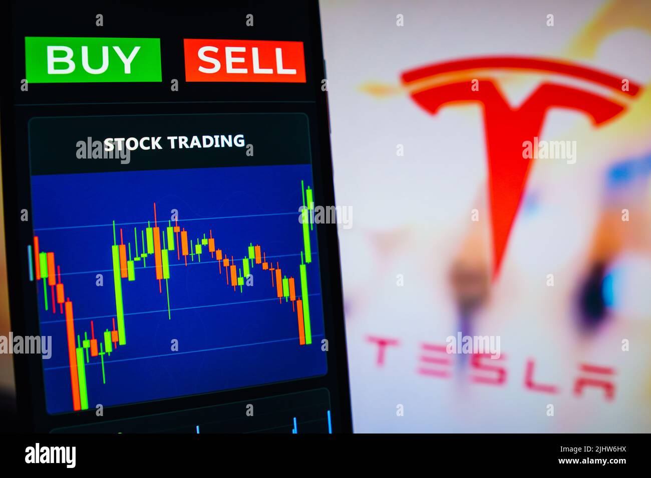 Tesla stock market hi-res stock photography and images - Alamy