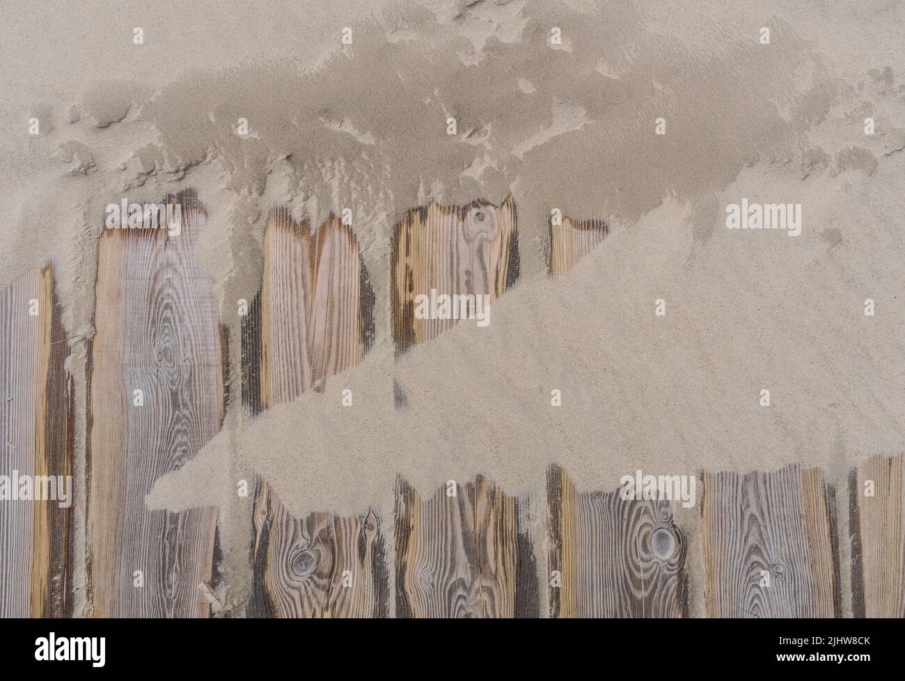 flooring detail of a path on a windy beach Stock Photo