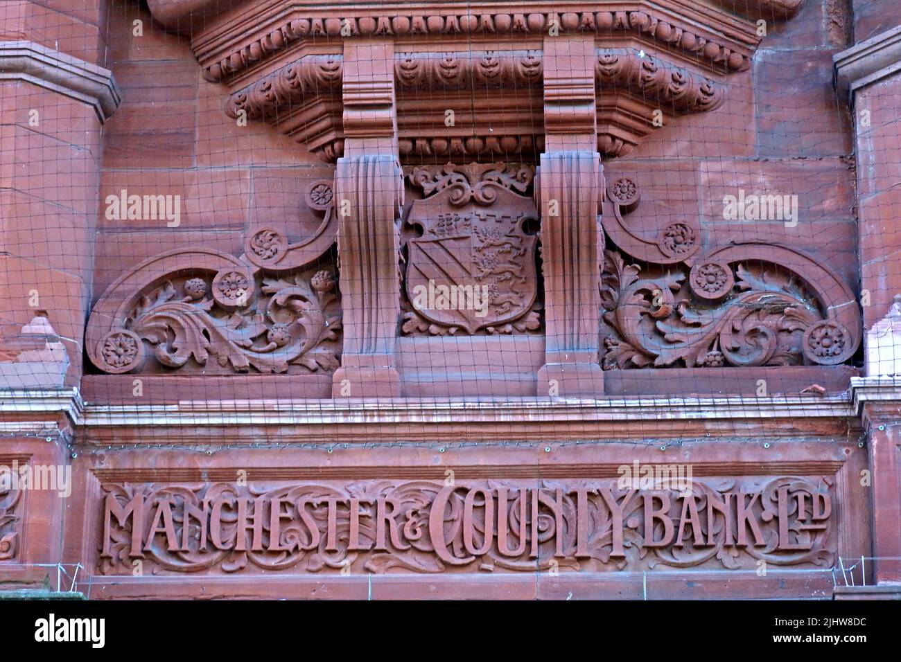 Manchester & County Bank Ltd, Victorian historic bank building, Lord Street, Southport, Merseyside, Lancs,England, UK, PR9 Stock Photo