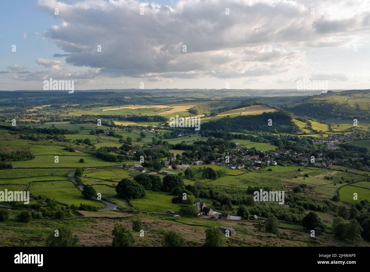 Curbar Edge Peak District, Derbyshire Countryside England UK, English Landscape scenic view Stock Photo