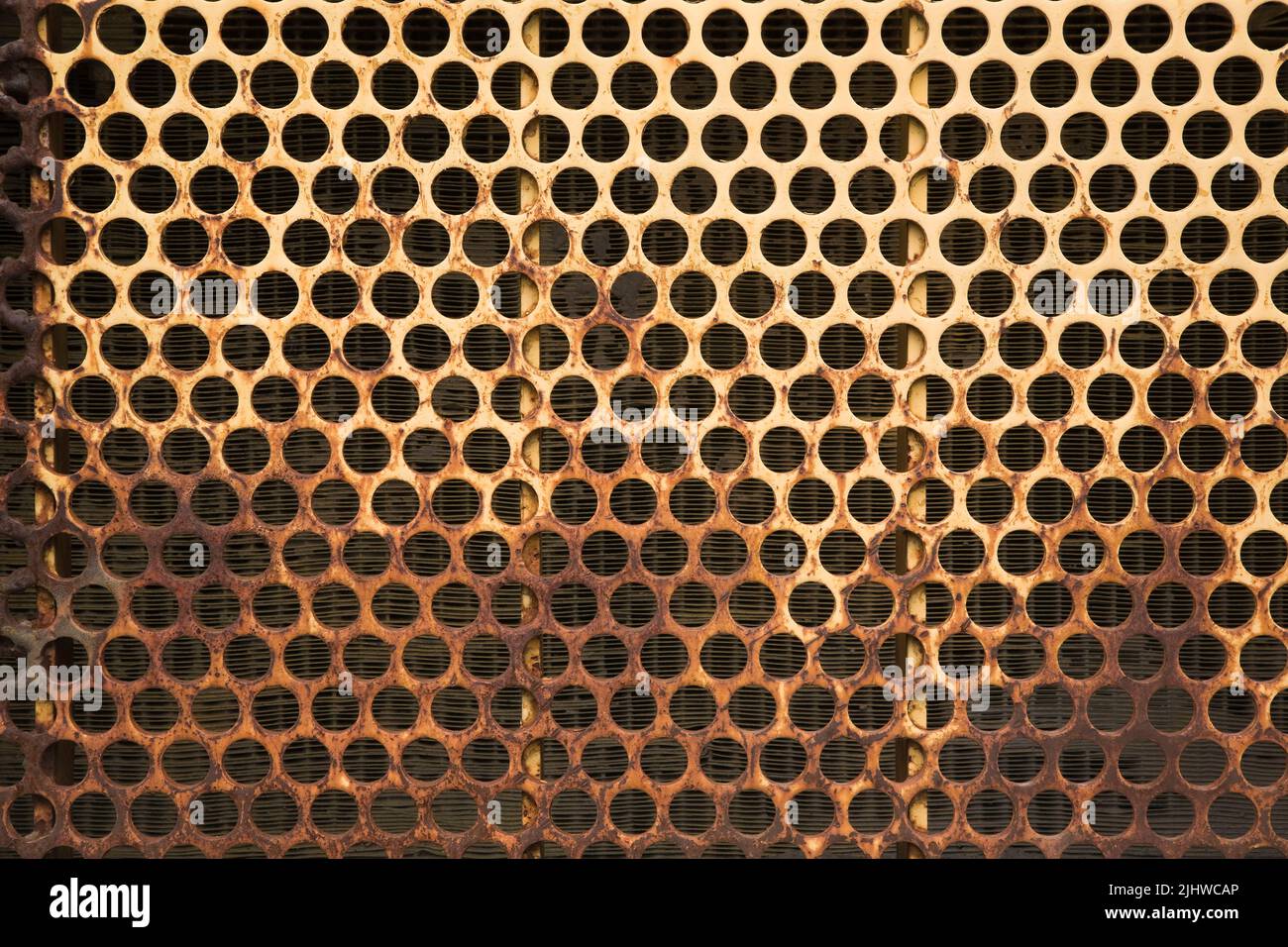 Close-up of radiator grill on front end of tractor Stock Photo - Alamy