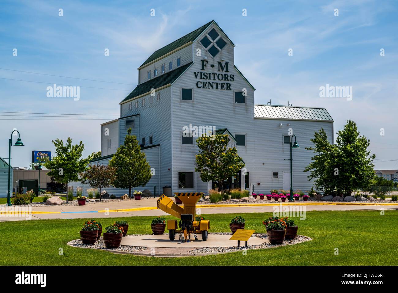 Fargo, ND, USA - July 3, 2021: A welcoming signboard at the entry point ...