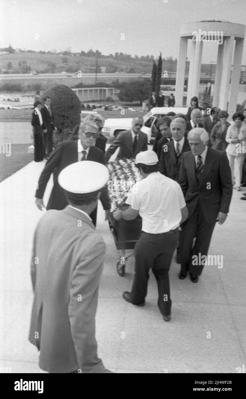 Gregory Peck at the Funeral for David Janssen on February 17, 1980 at