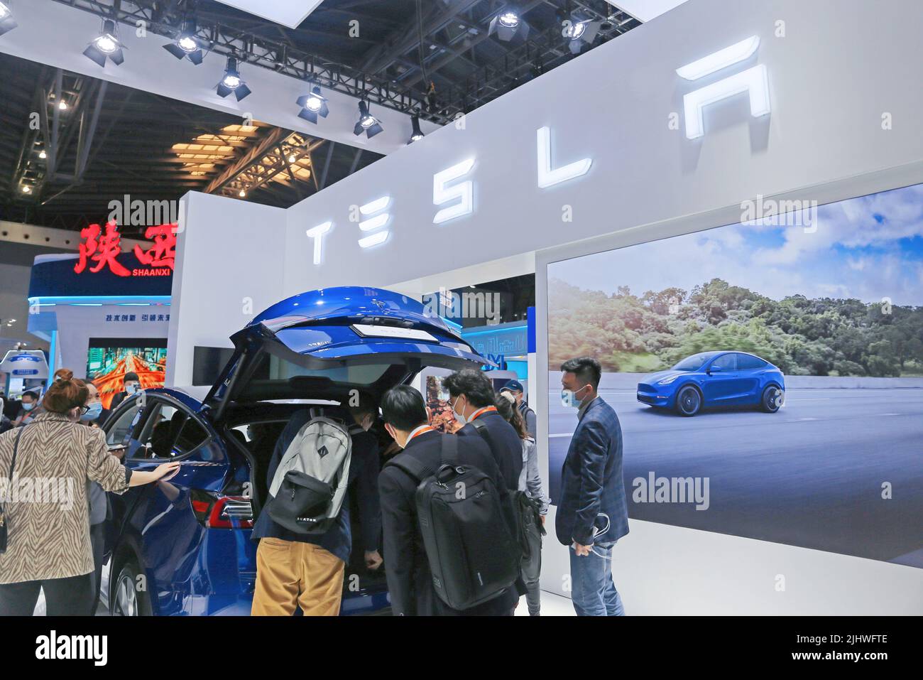 The Photo Shows Teslas Electric Car Gigafactory At The 8th China