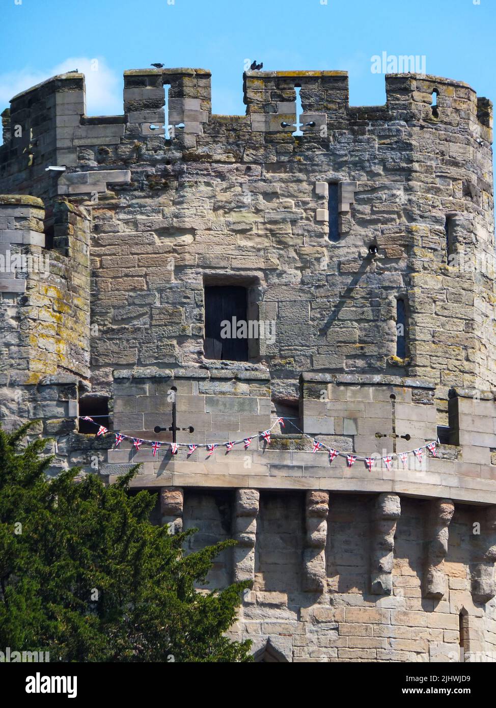 Caesar's Tower at medieval Warwick Castle in Warwick, Warwickshire