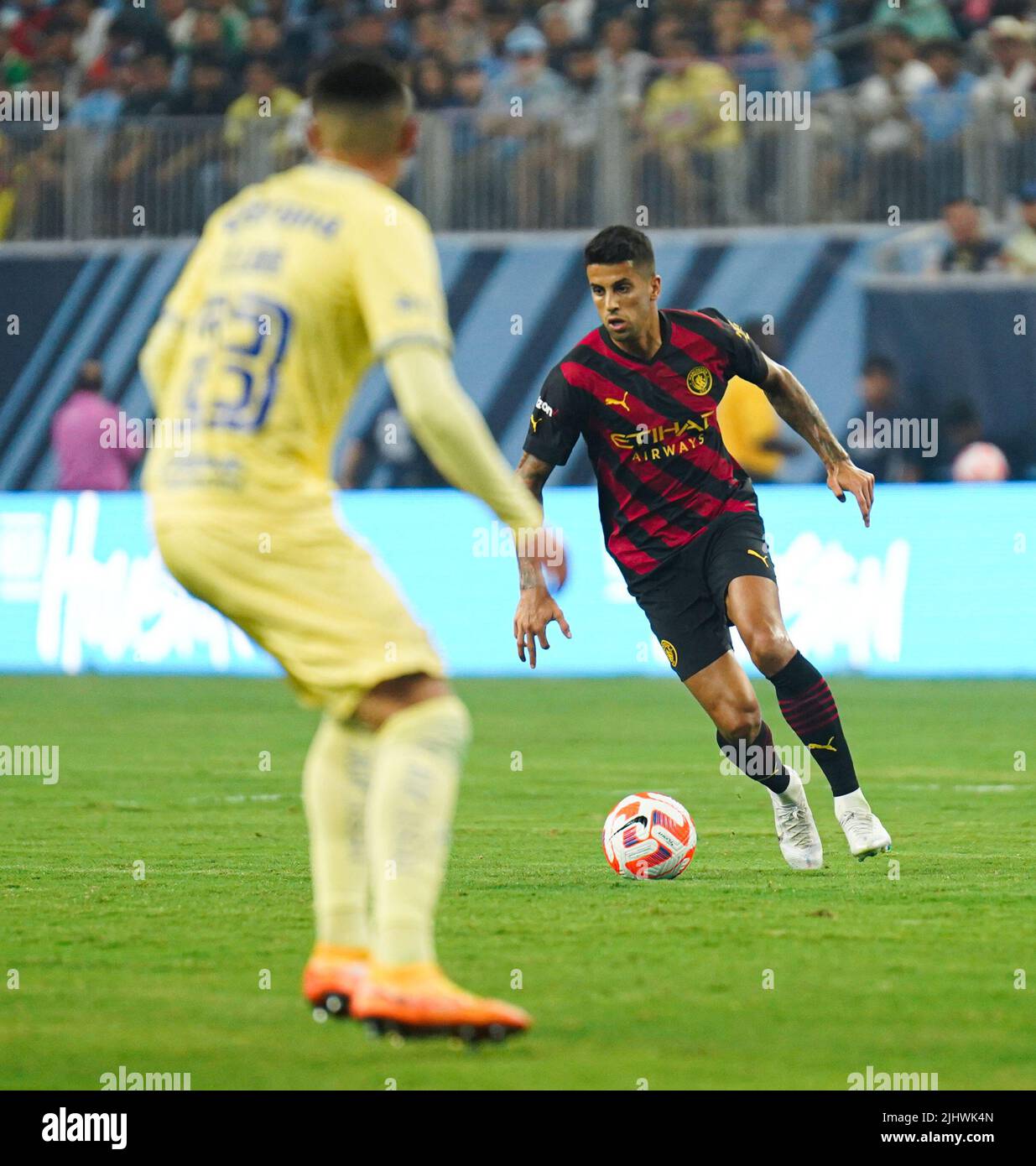 Manchester City's Joao Cancelo during a pre-season friendly match at NRG Stadium, Houston. Picture date: Wednesday July 20, 2022. Stock Photo