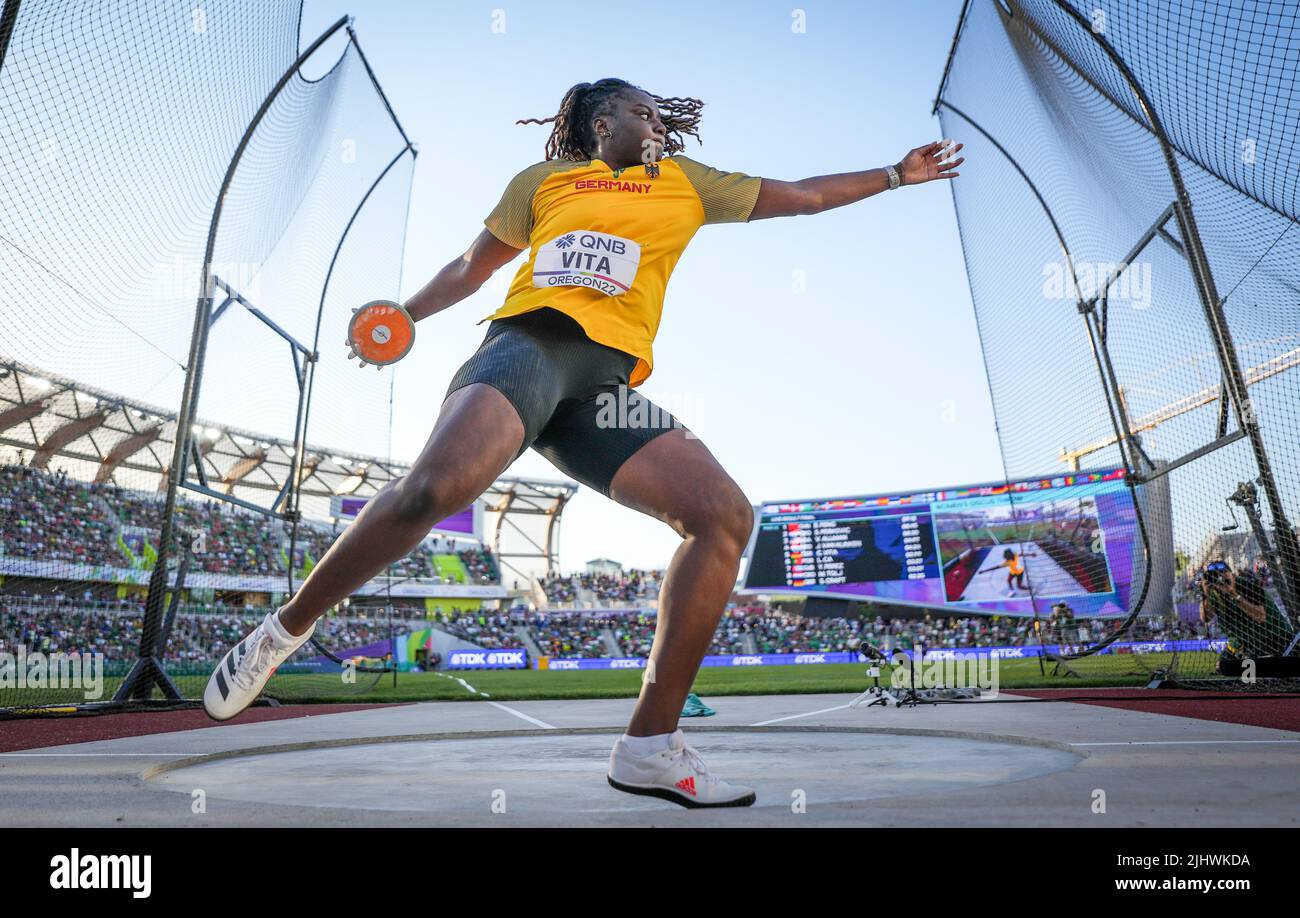 Eugene, USA. 20th July, 2022. Athletics World Championship, Discus