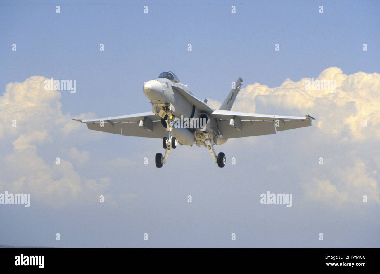 F/A-18C landing at MCAS Miramar, in San Diego, California Stock Photo