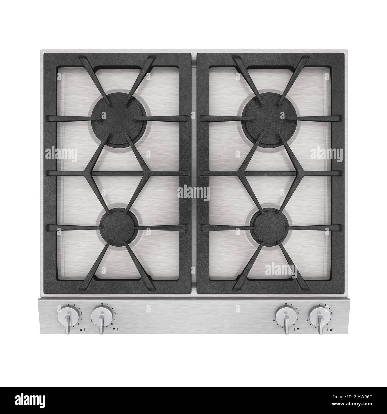Gas Cooktop Isolated Stock Photo