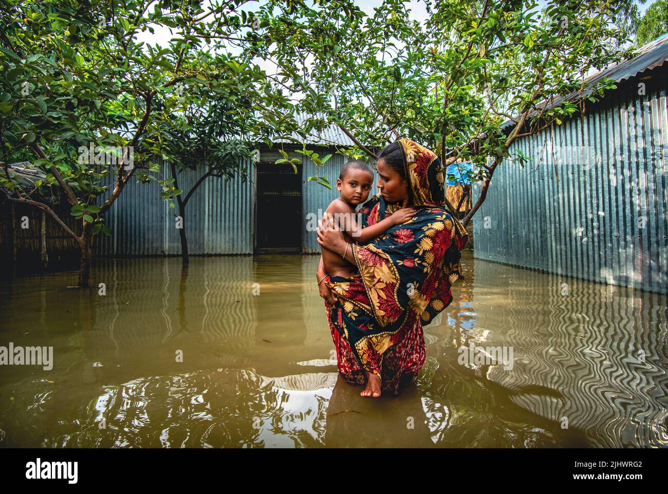 Flood affected villages in Bangladesh Stock Photo Alamy