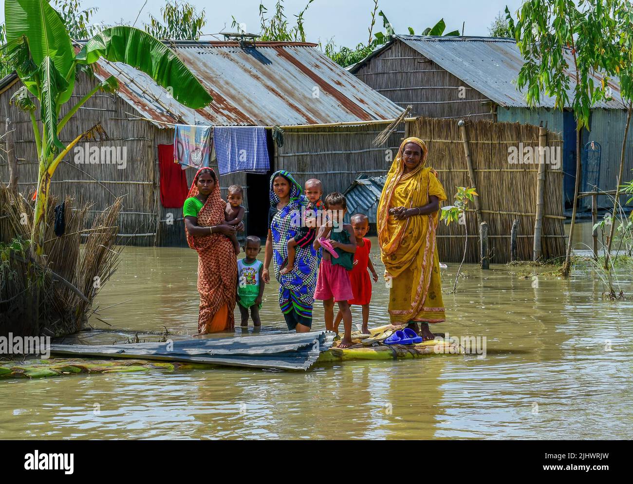 Flood affected villages in Bangladesh Stock Photo Alamy