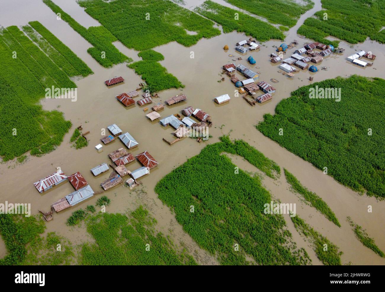 Flood affected villages in Bangladesh Stock Photo Alamy